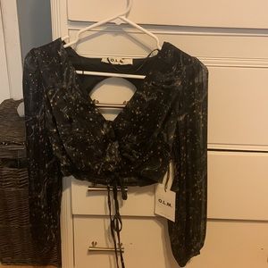 Long sleeve crop top